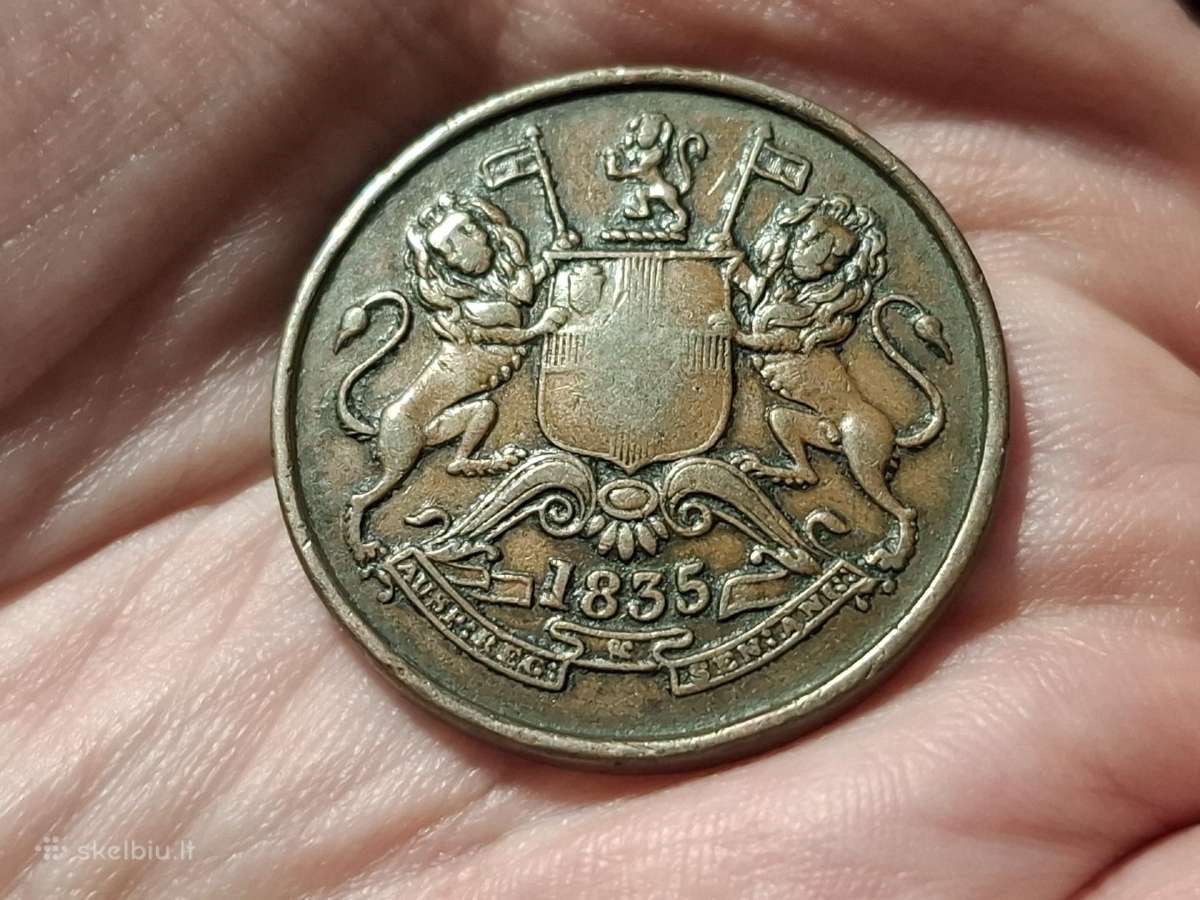 Britų Indija 1/2 anna 1835 - nuotraukos Nr. 2