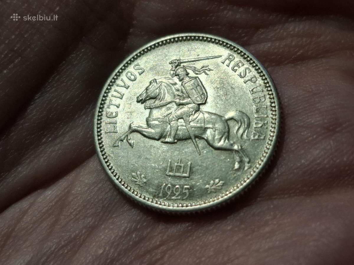Lietuva 2 litai 1925 sidabras - nuotraukos Nr. 2