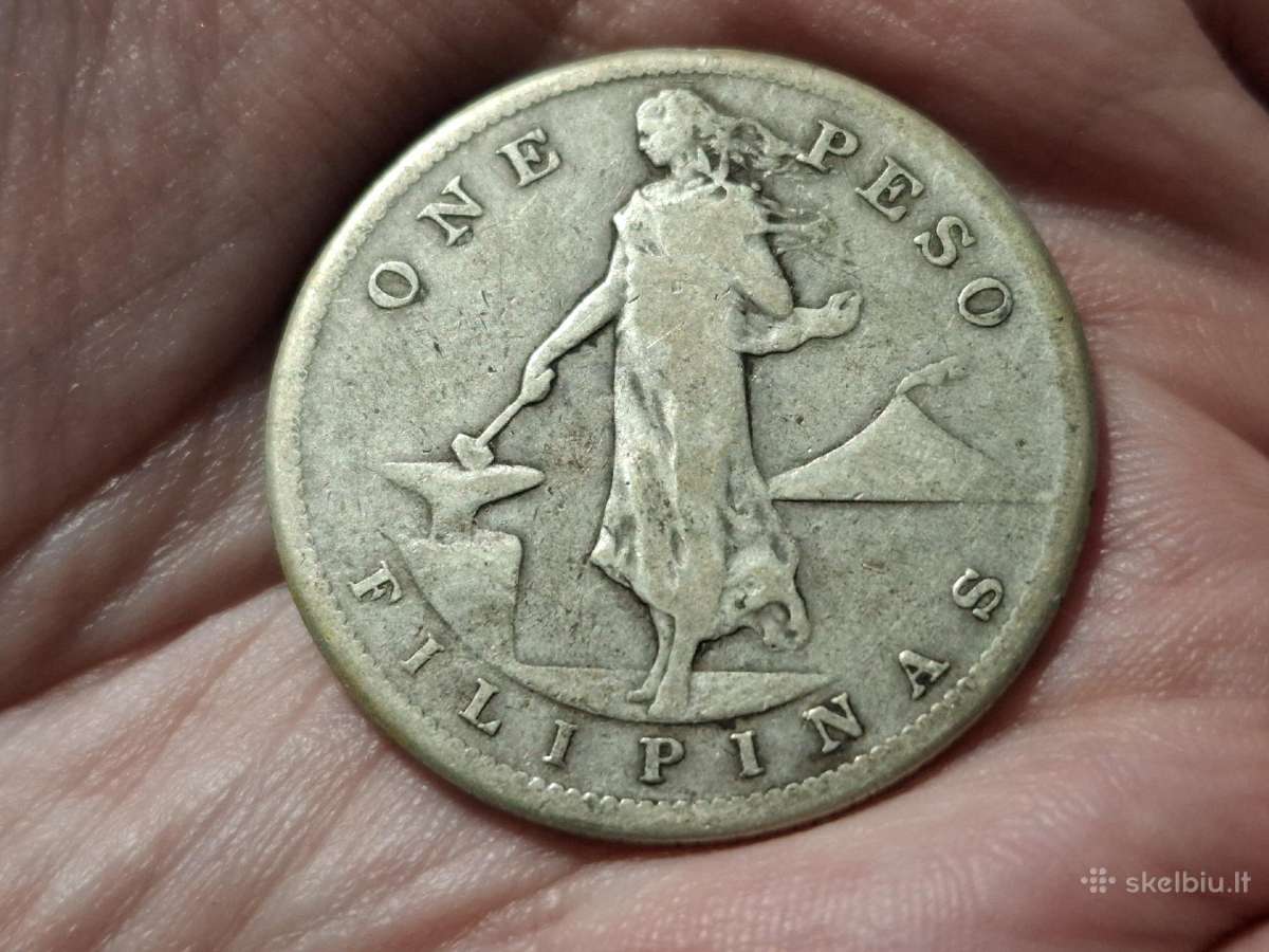 Filipinai 1 pesas 1907 sidabras