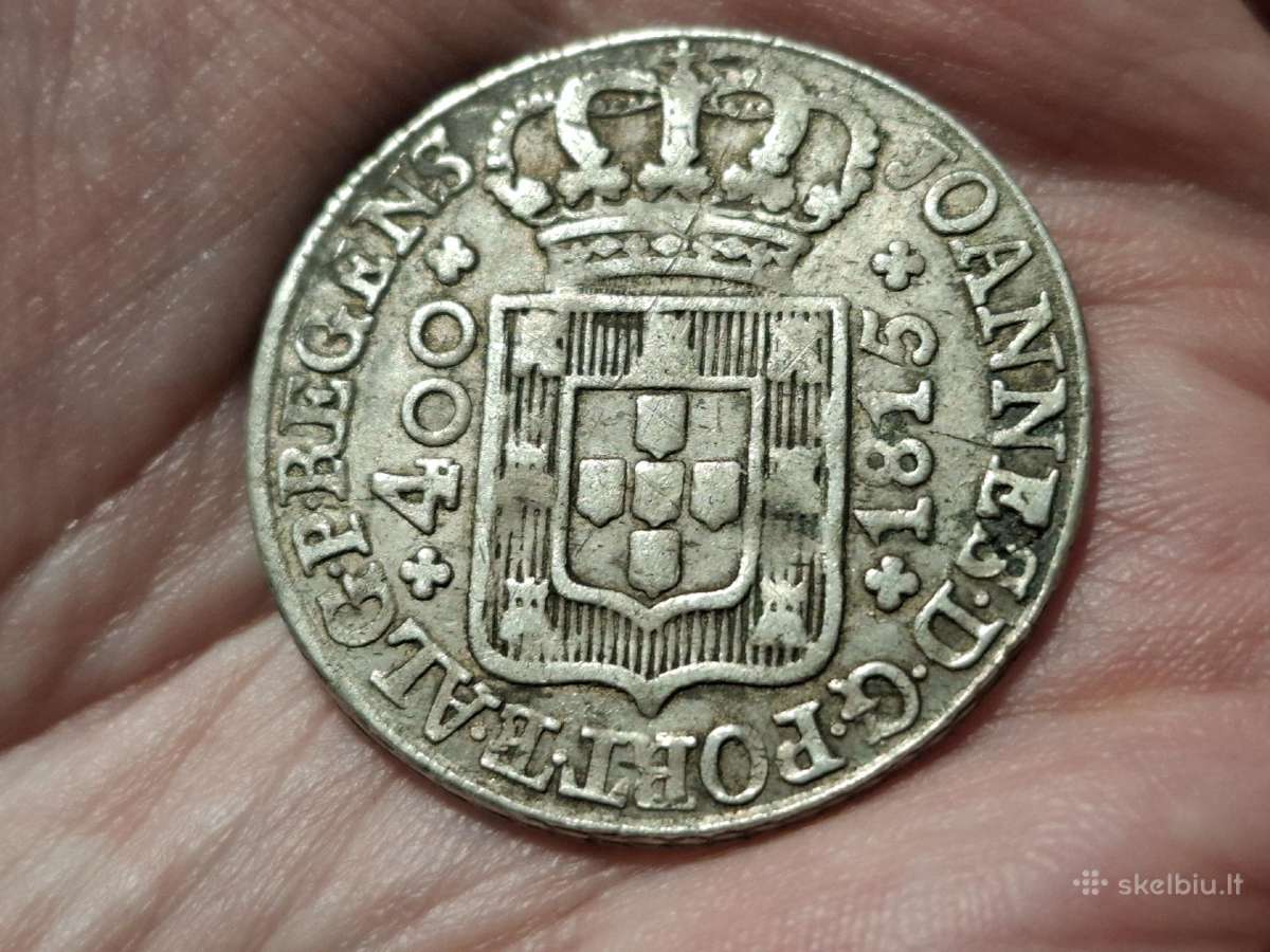 Portugalija 400 reis 1815 sidabras