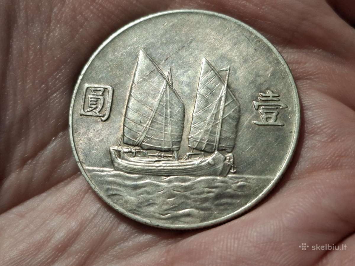 Kinija 1 doleris 1934 sidabras