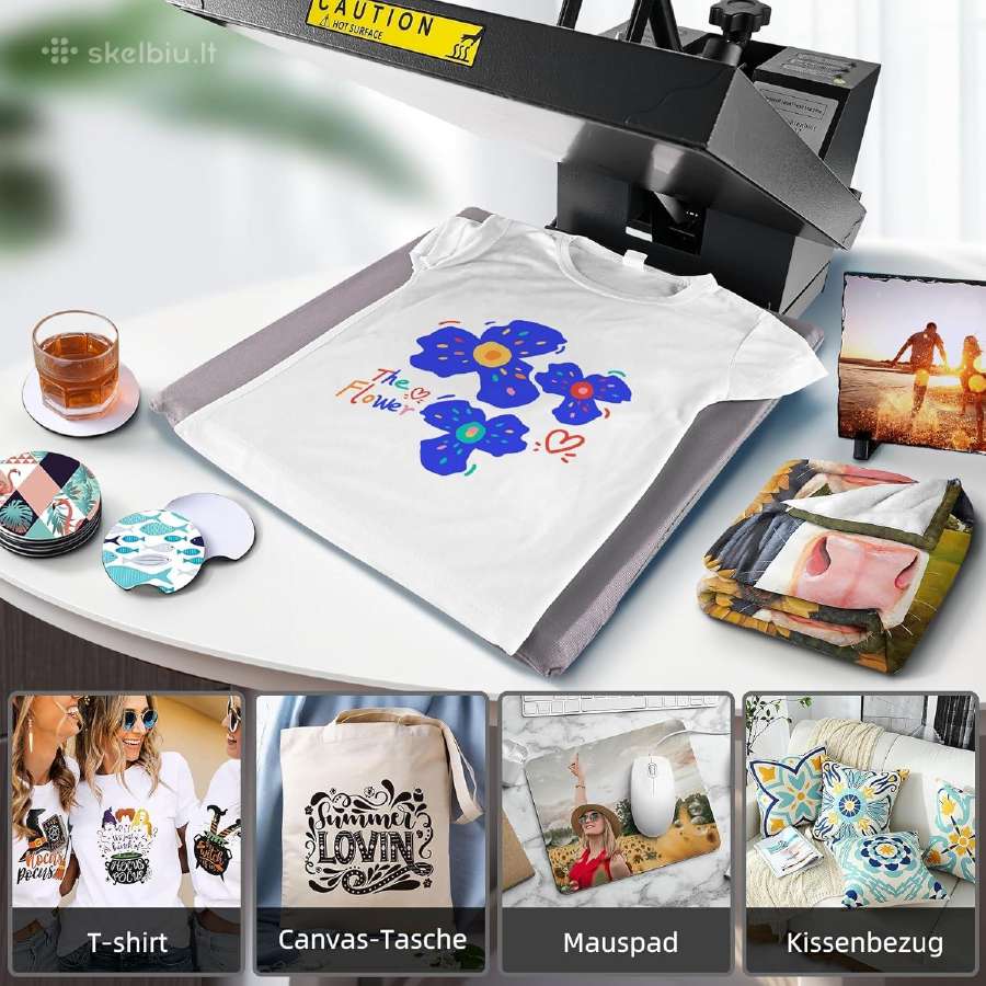 Marškinėlių presas, spauda ant medžiagos - nuotraukos Nr. 6