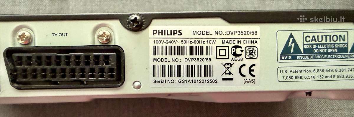 Philips Dvd grotuvas Dvp3520/58 - nuotraukos Nr. 4