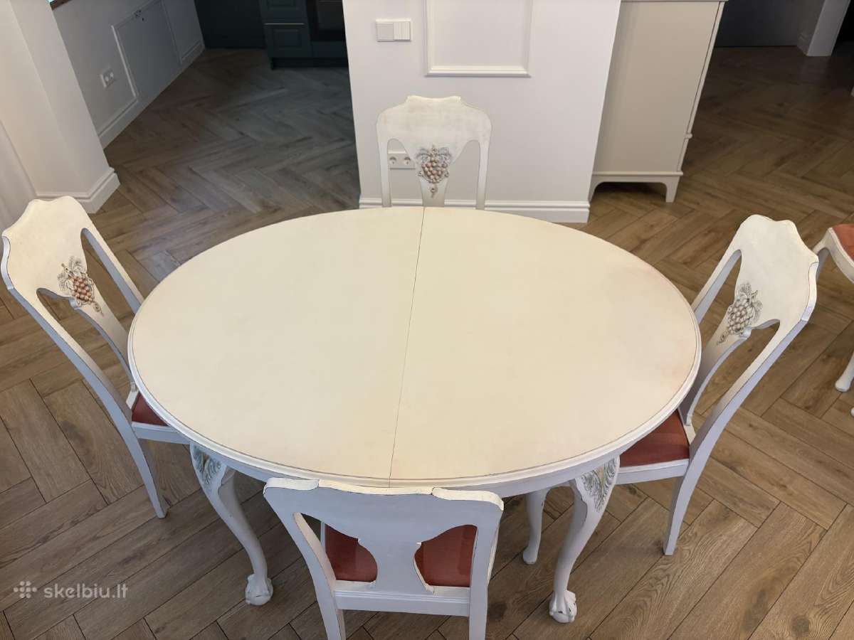 Valgomojo stalo komplektas su 6 kėdėm - nuotraukos Nr. 8