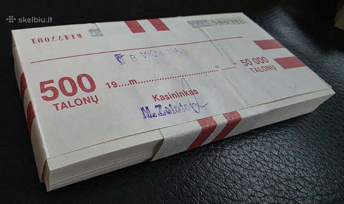 1993 500 talonų pakuotės