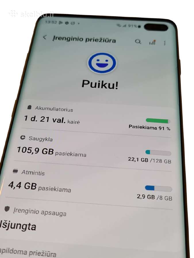 Samsung Galaxy S10+ 8/128gb + 3 mėn. garantija - nuotraukos Nr. 5