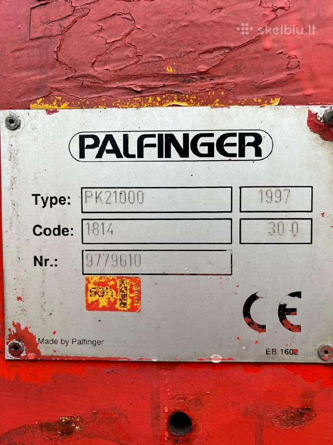 Savivarčio platforma su kranu Palfinger Pk 21000 - nuotraukos Nr. 12