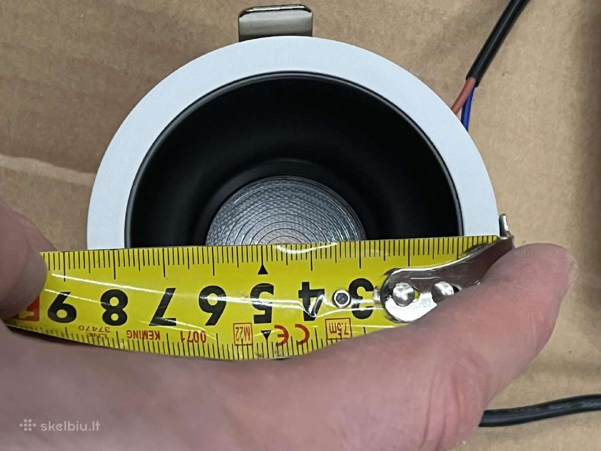 Įmontuojamas LED 12w šviestuvas spot balta / juoda - nuotraukos Nr. 6