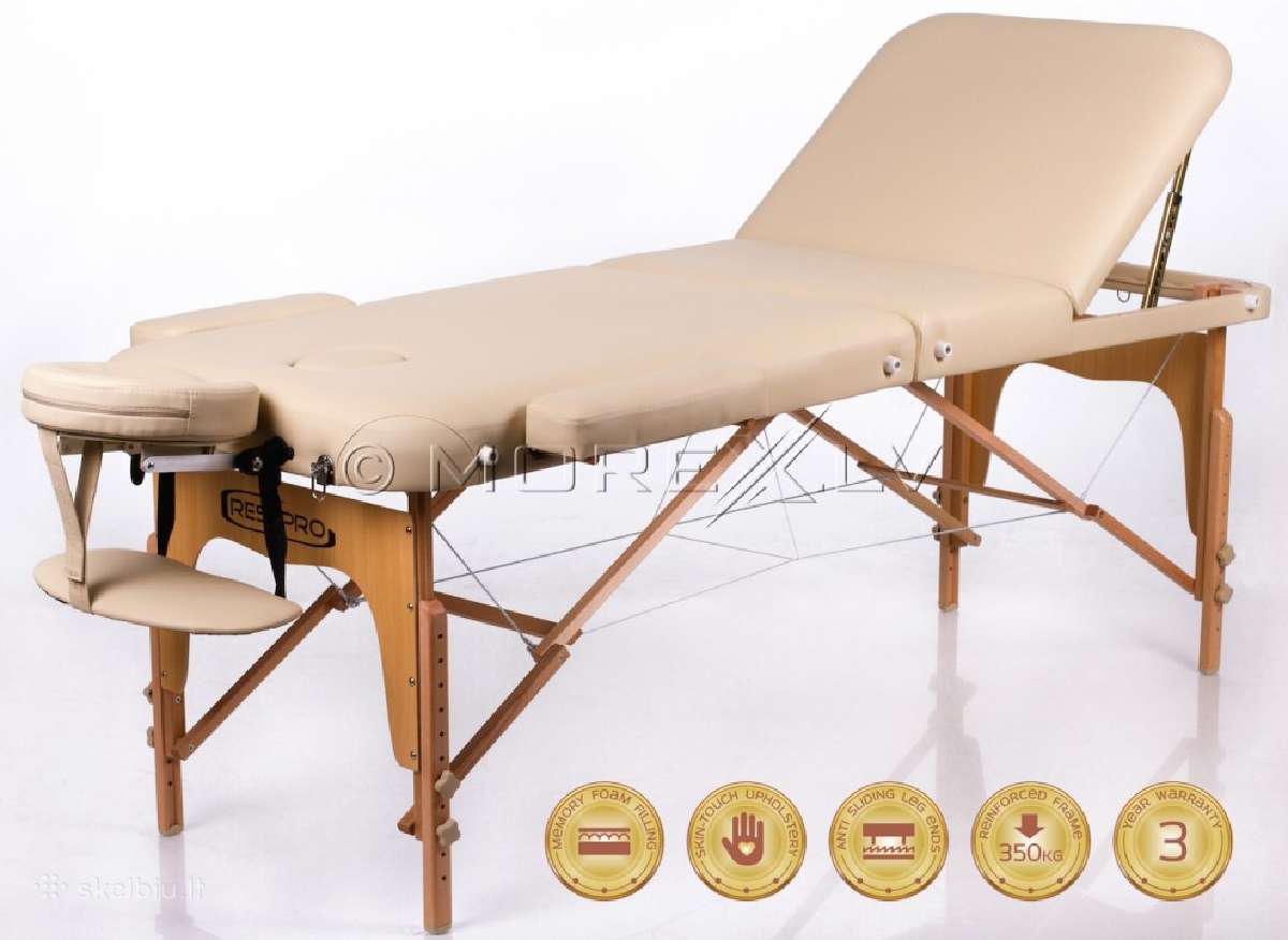 Sulankstomas masažo stalas Restpro® Memory 3 Beige