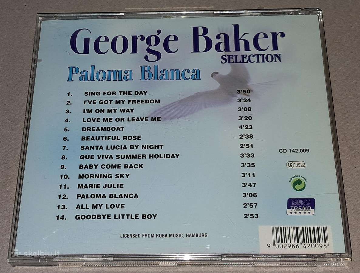 George Baker Selection – Paloma Blanca (Audio CD) - nuotraukos Nr. 2