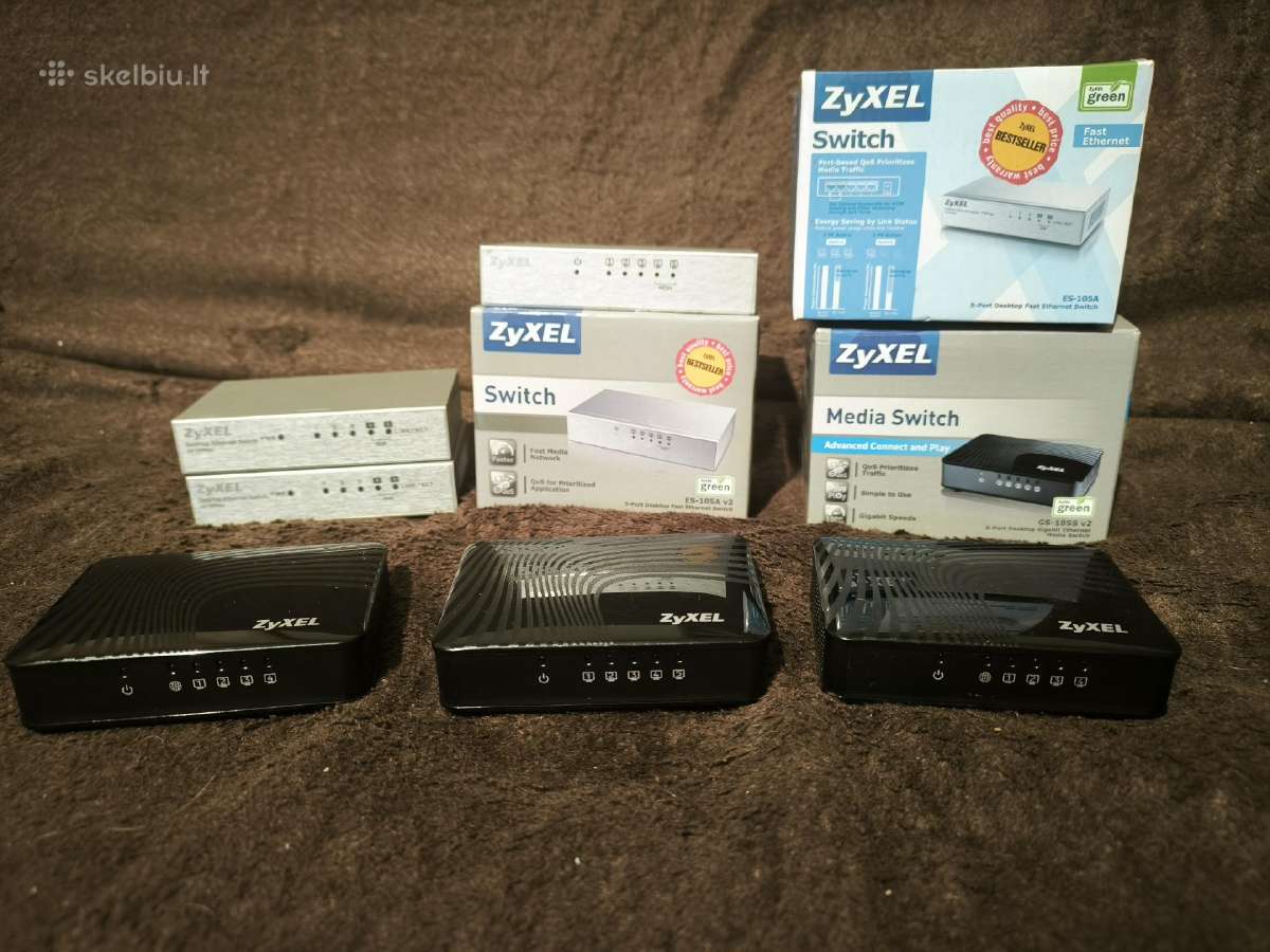 .Zyxel maršrutizatorius/switch Es-105a ir kiti - nuotraukos Nr. 14