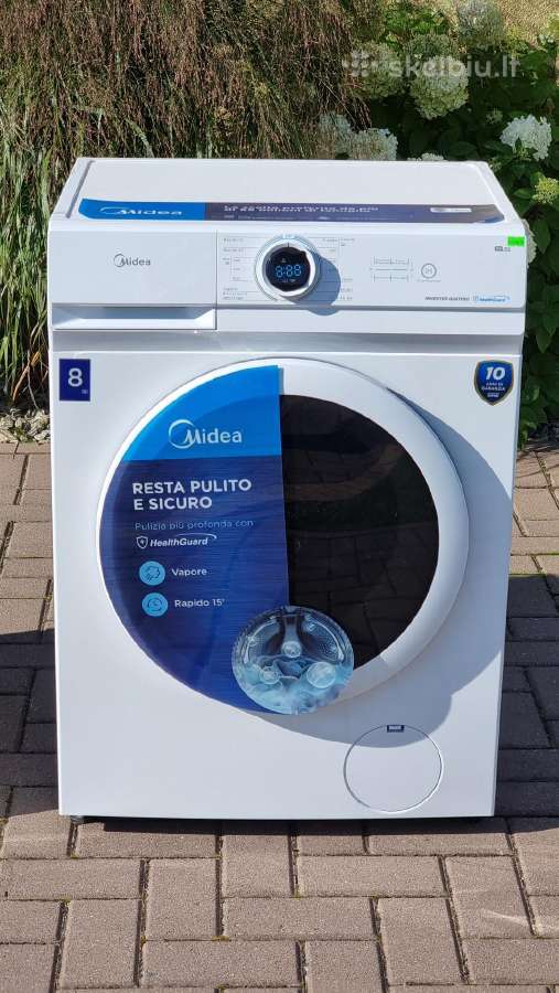 Midea Mf10ew80b talpa 8 kg, gylis 48 cm+ garantij