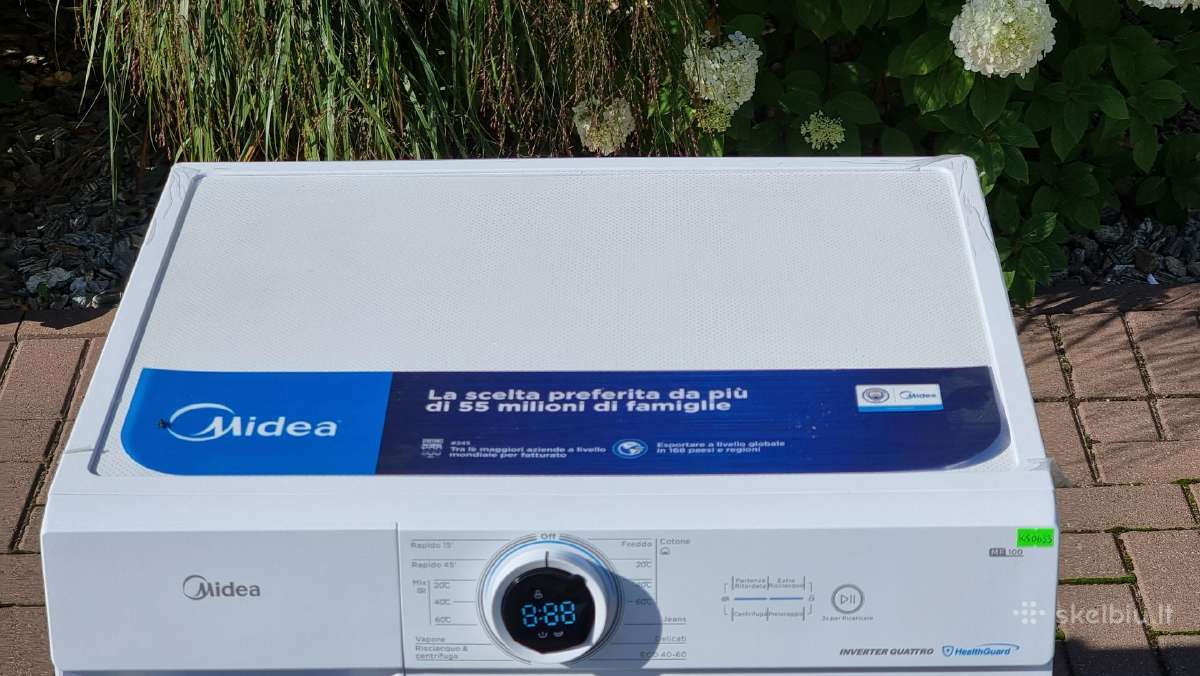 Midea Mf10ew80b talpa 8 kg, gylis 48 cm+ garantij - nuotraukos Nr. 3