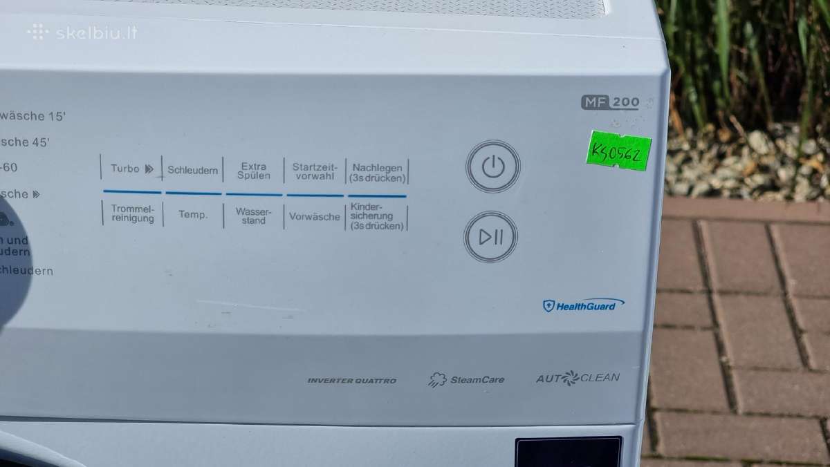 Midea Mf10ew80b talpa 8 kg, gylis 48 cm+ garantij - nuotraukos Nr. 5
