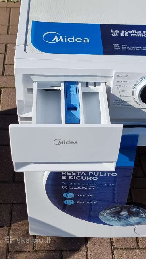 Midea Mf10ew80b talpa 8 kg, gylis 48 cm+ garantij - nuotraukos Nr. 13