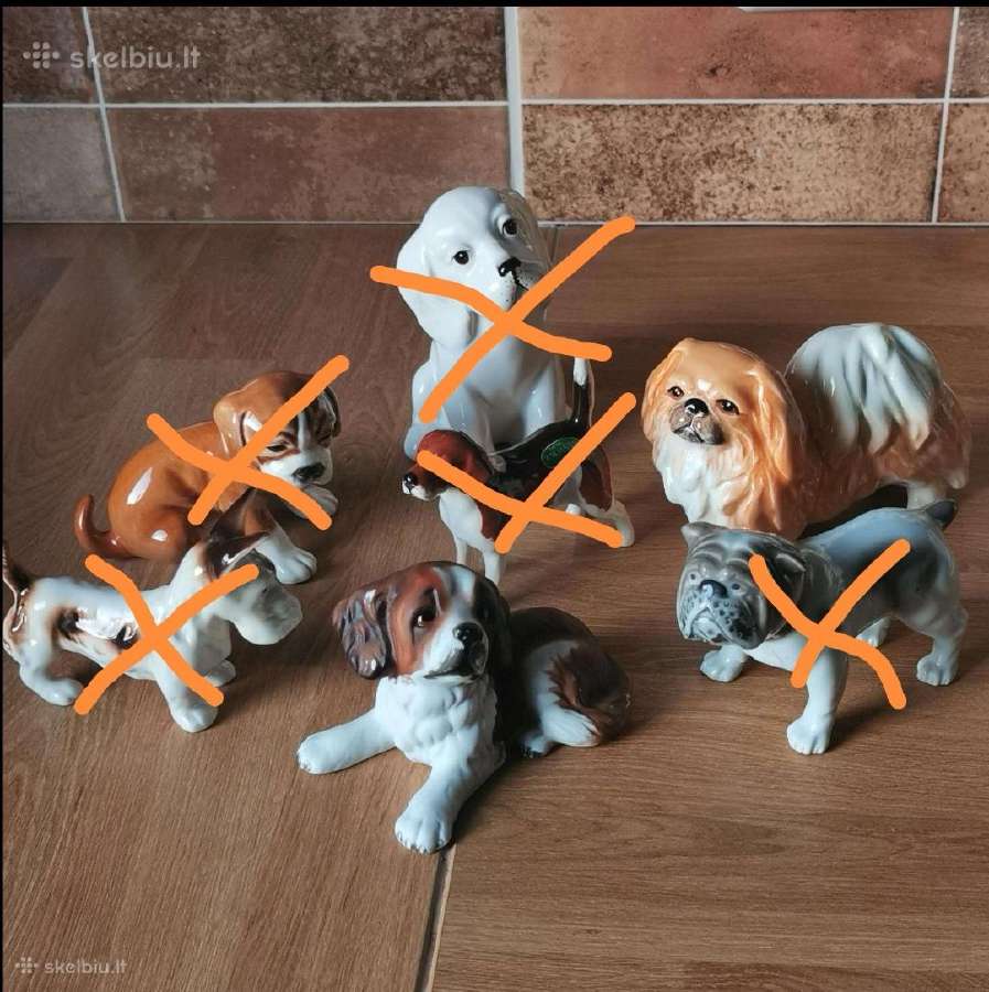 Šuniukų figūrėlės kolekcionavimui