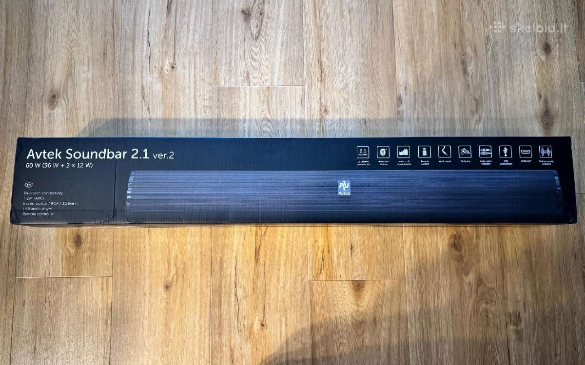 Garso sistema - Avtek Soundbar 2.1 Ver.2 - nuotraukos Nr. 2