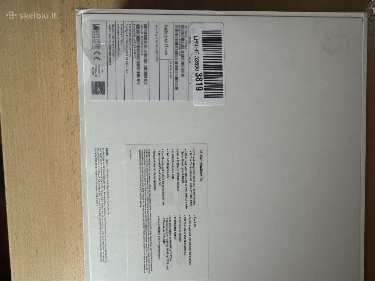 Parduodu – Nauja Apple MacBook Air 13 (Intel, 8g - nuotraukos Nr. 3