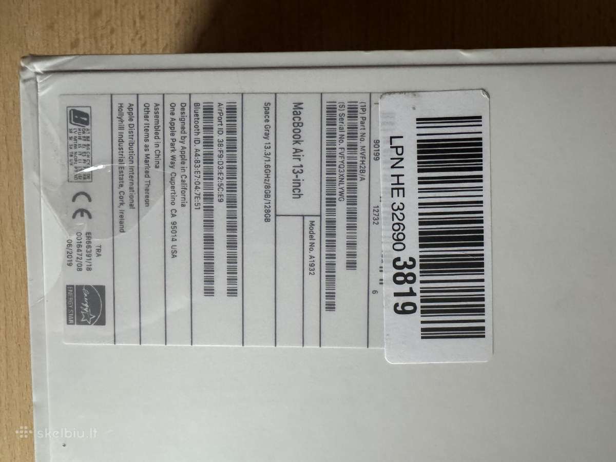 Parduodu – Nauja Apple MacBook Air 13 (Intel, 8g - nuotraukos Nr. 4