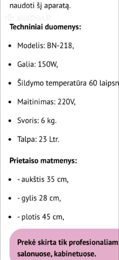 Rankšluosčiu sildytuvas kirpykloms - nuotraukos Nr. 12