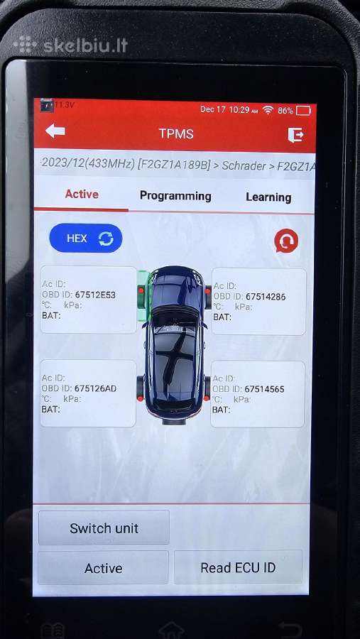 Tpms padangų slėgio davikliai ir jų programavimas - nuotraukos Nr. 2