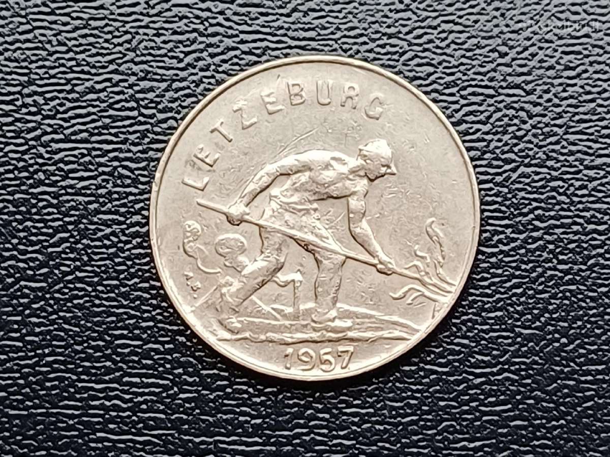 1 frankas 1957m. Liuksemburgas - nuotraukos Nr. 2