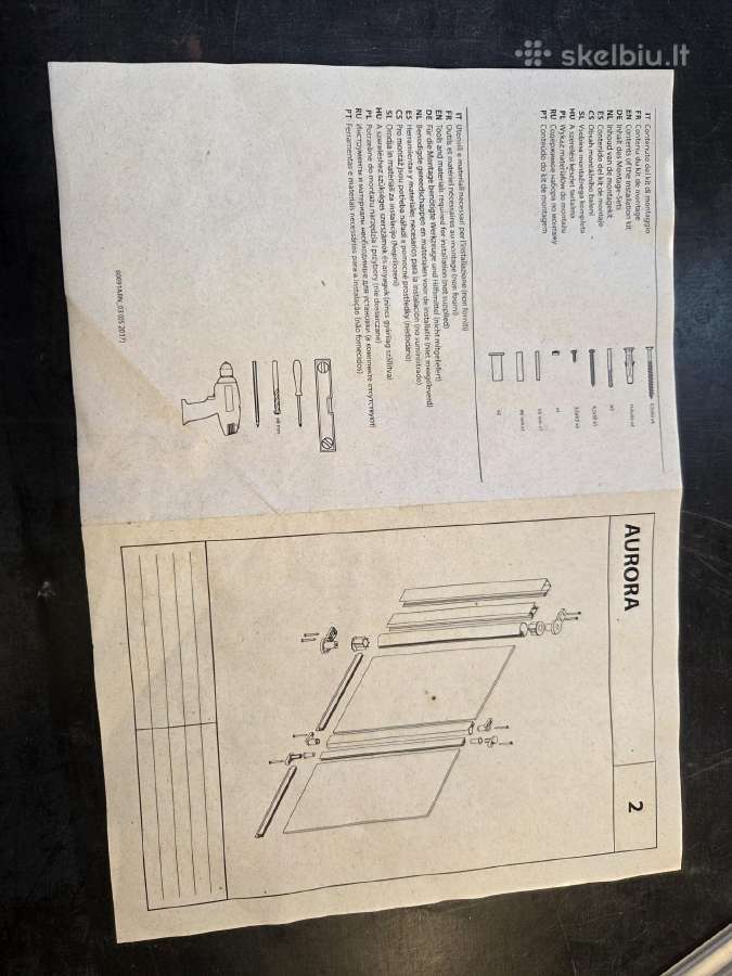 Vonios sienelė 70+50 cm Novellini Aurora 2 - nuotraukos Nr. 10