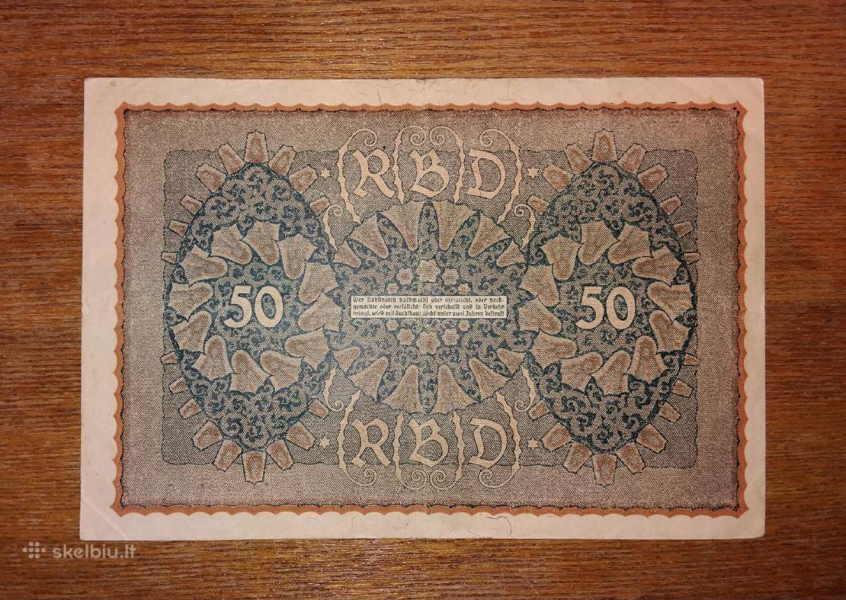 Vokietijos 50 markių banknotas - nuotraukos Nr. 2