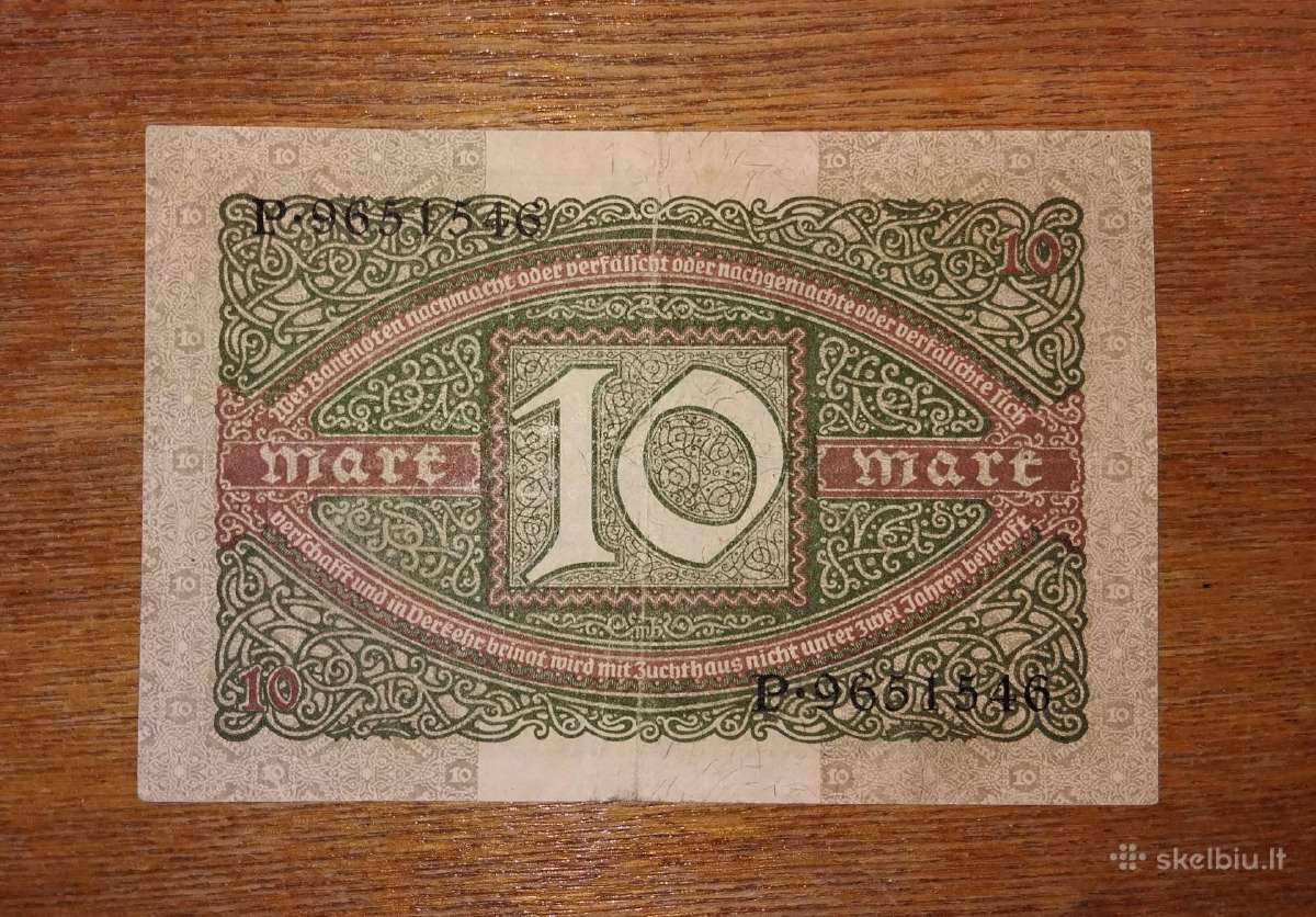 Vokietijos 10 markių banknotas - nuotraukos Nr. 2