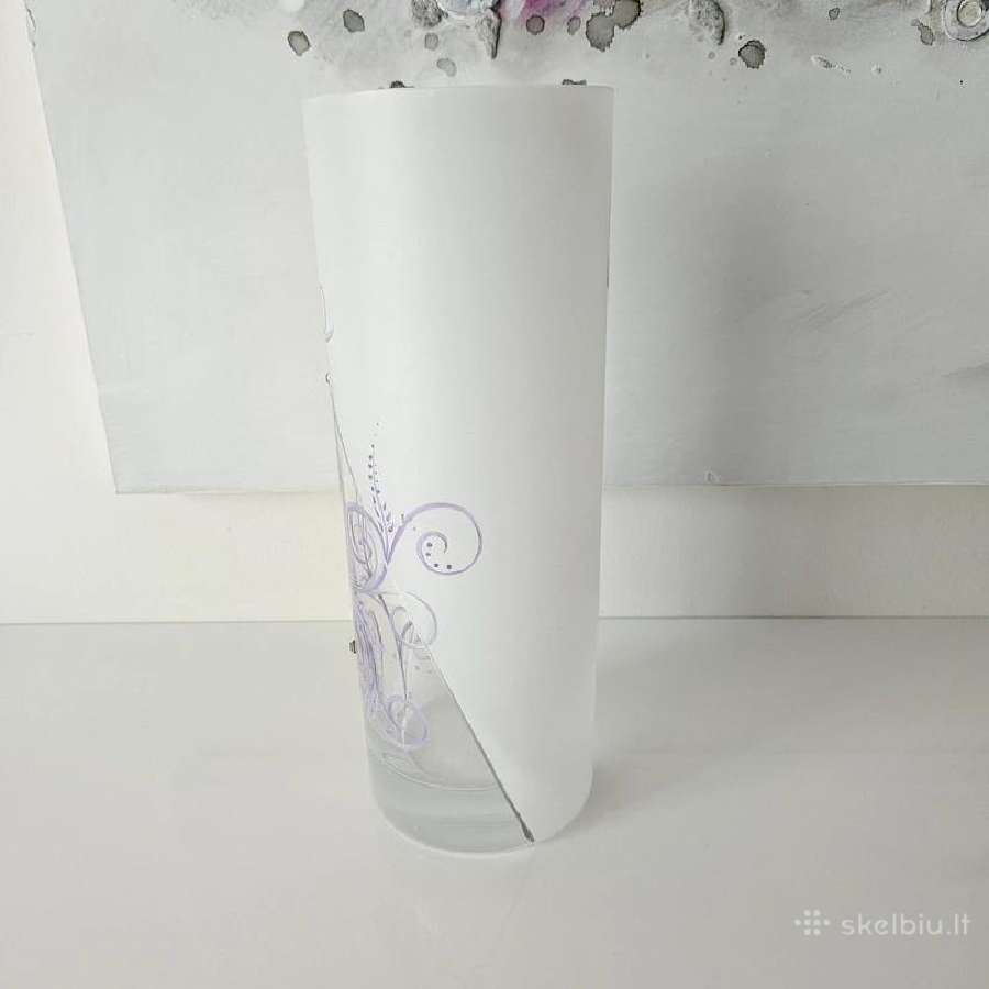 Labai geros būklės stiklinė vaza 30 cm - nuotraukos Nr. 7