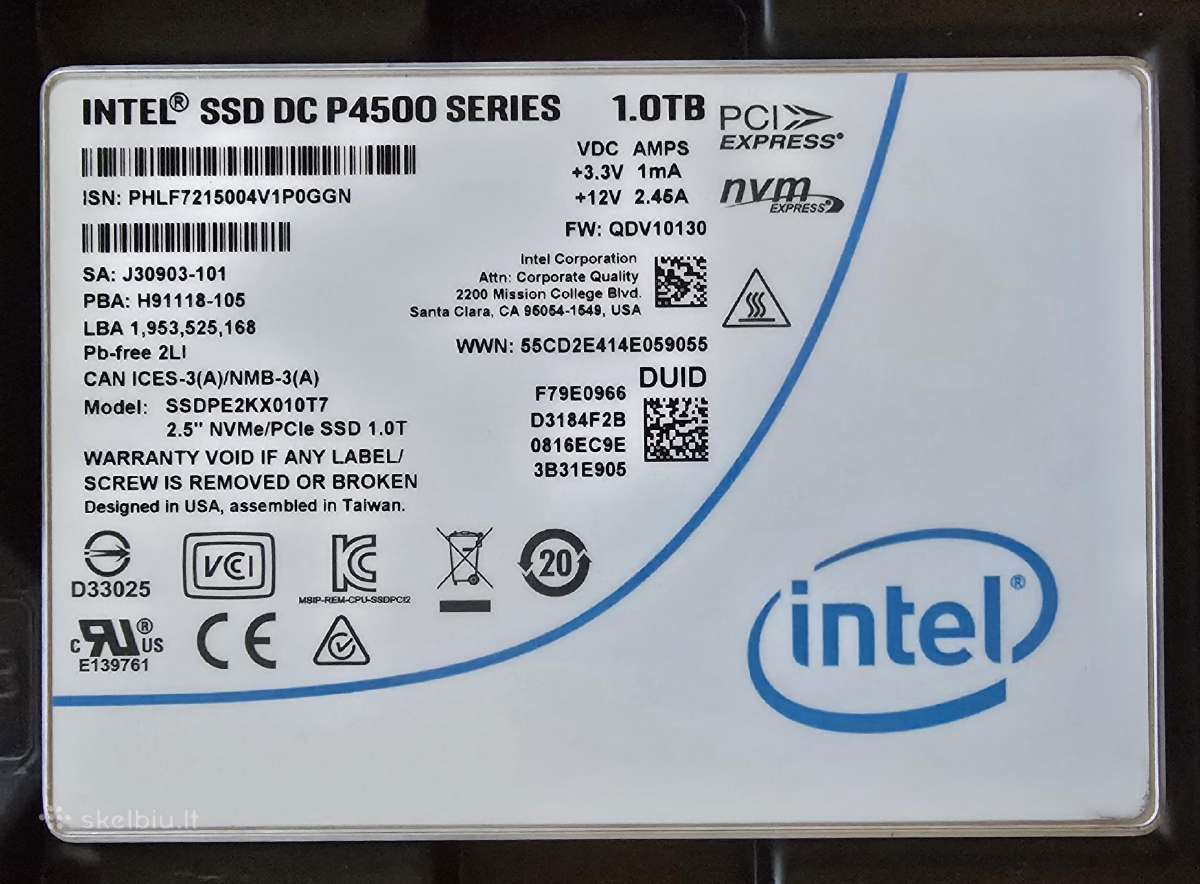 2.5" U.2 U.3 E3.s M.2 Nvme SSD Gen 3.0 4.0 5.0 - nuotraukos Nr. 26