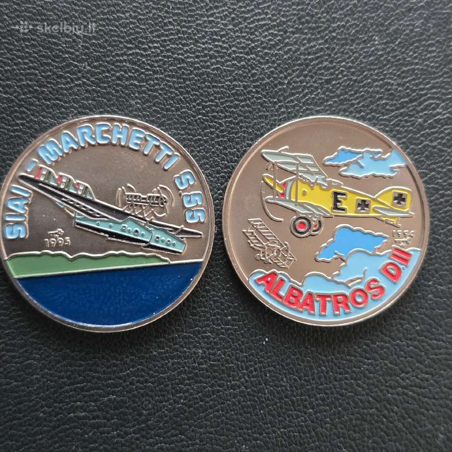 Kuba 1994,1995 1 Peso Cu-ni lėktuvai