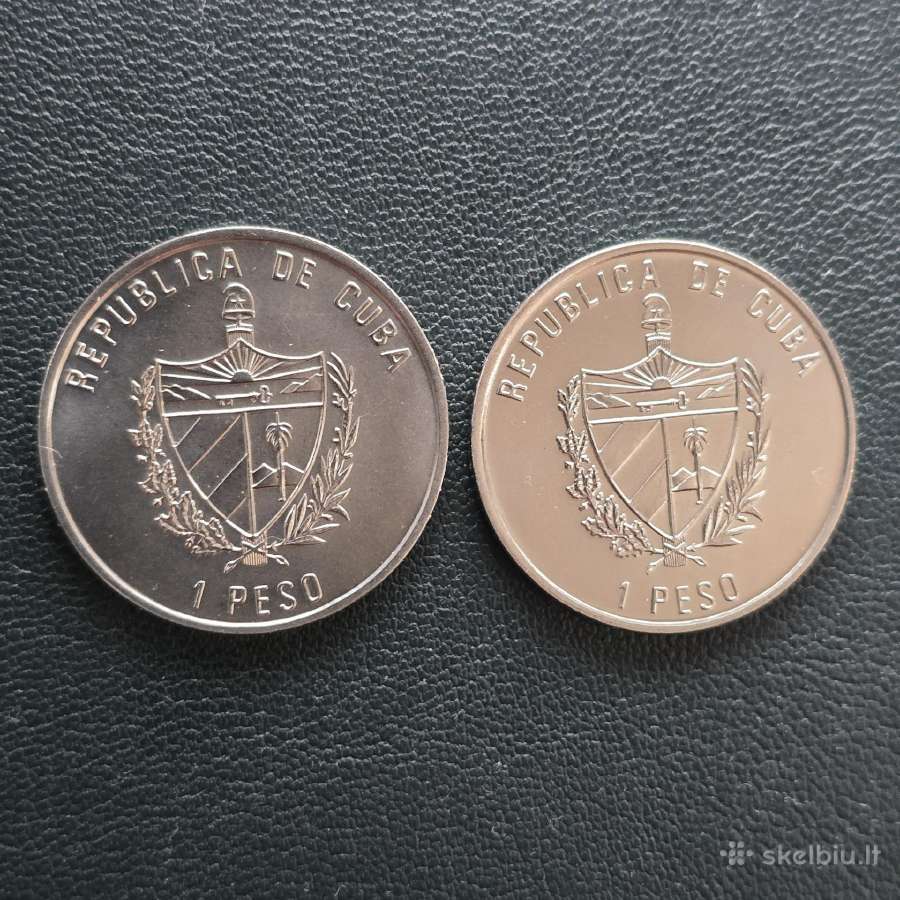 Kuba 1994,1995 1 Peso Cu-ni lėktuvai - nuotraukos Nr. 2