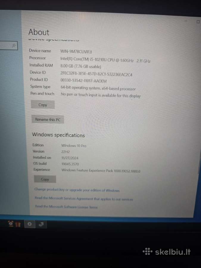 Lenovo Thinkpad L15 i5 8gb 256gb