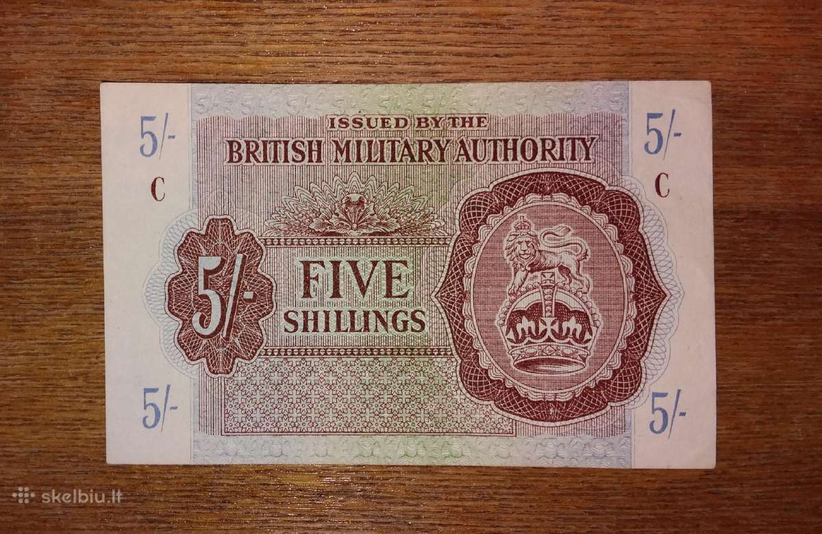 Anglijos 5 šilingu banknotas