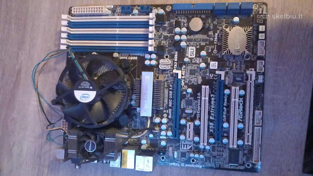 Asrock X58 Extreme 3 + i7 920 + gpu Komplektas