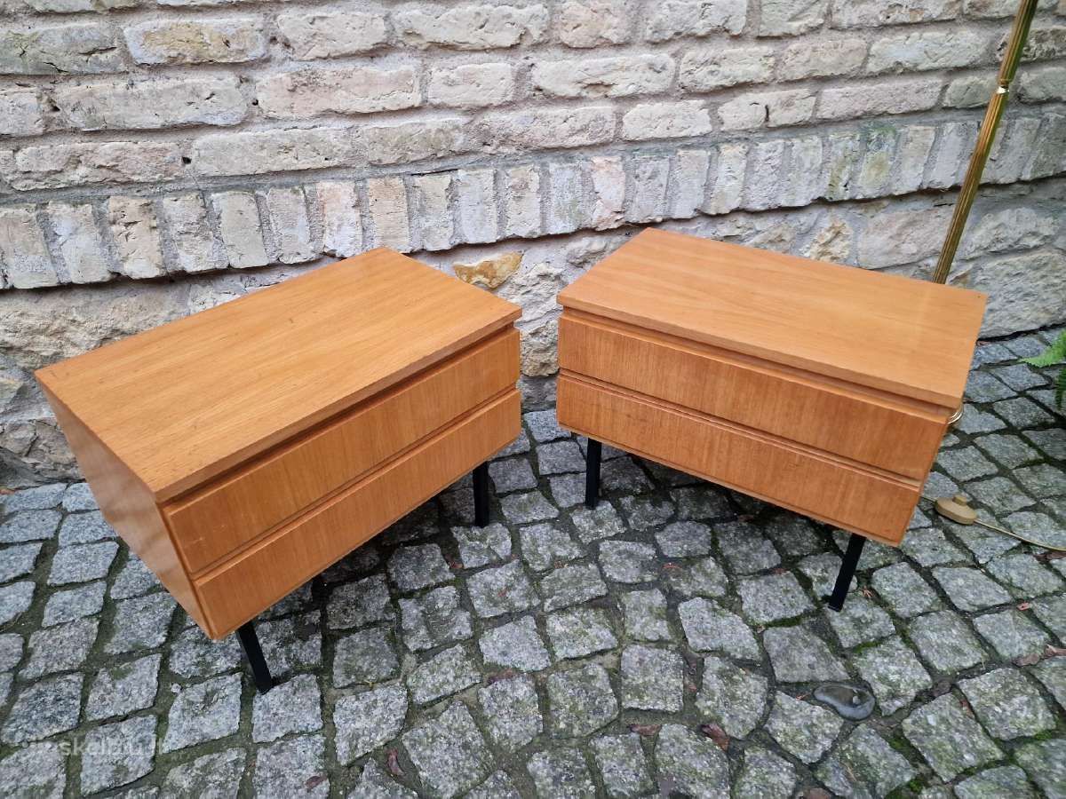 Vintažinės mid century modern naktinės spintelės - nuotraukos Nr. 14