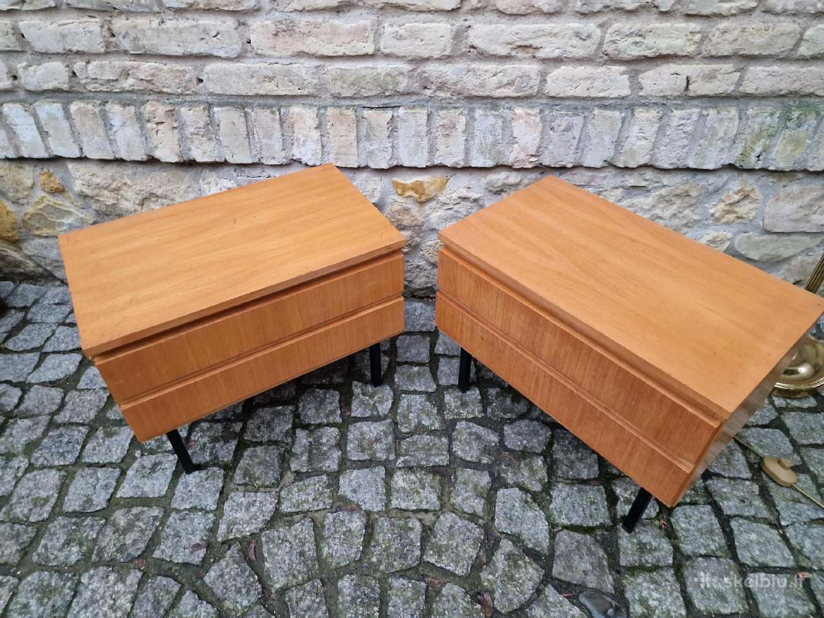 Vintažinės mid century modern naktinės spintelės - nuotraukos Nr. 18
