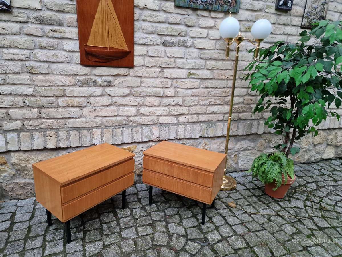 Vintažinės mid century modern naktinės spintelės - nuotraukos Nr. 19