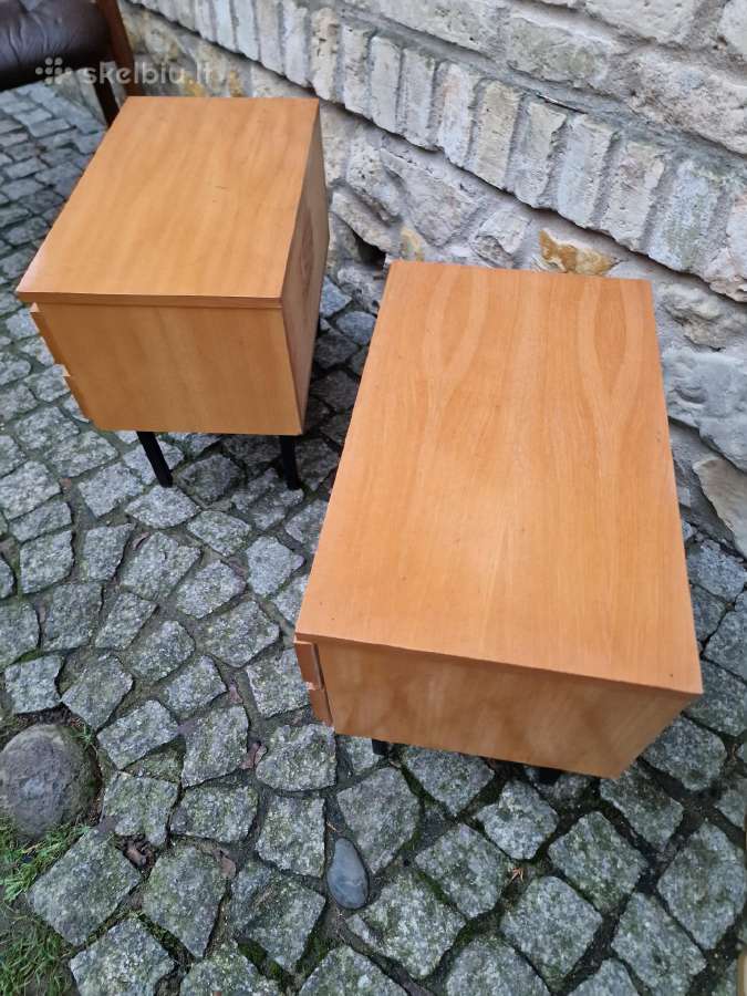 Vintažinės mid century modern naktinės spintelės - nuotraukos Nr. 29