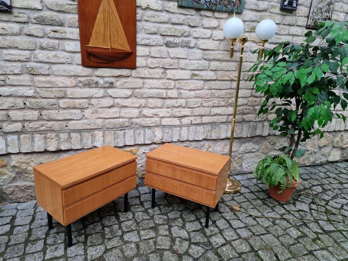 Vintažinės mid century modern naktinės spintelės - nuotraukos Nr. 37