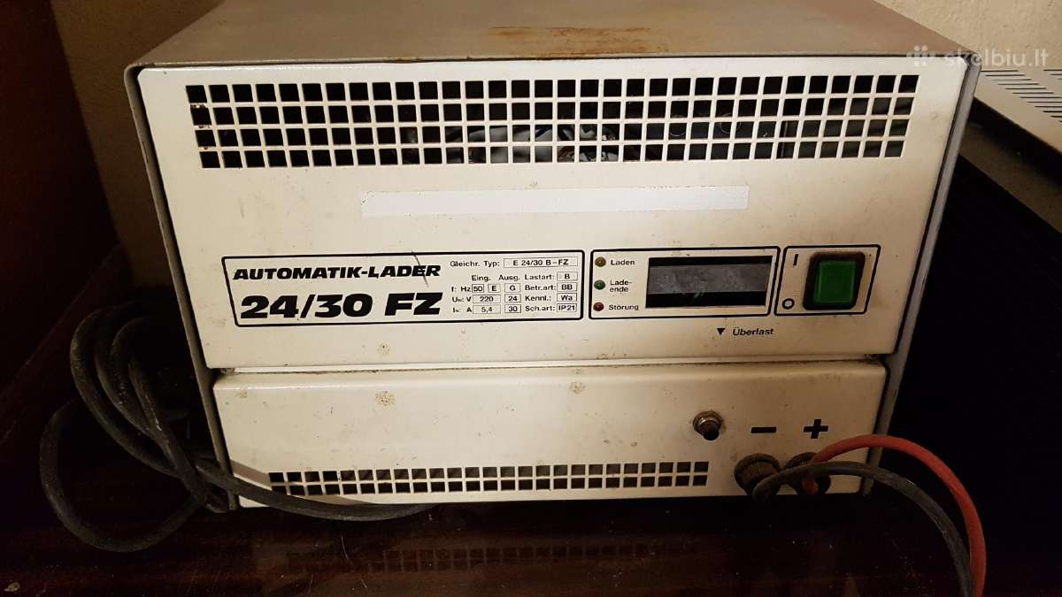 Akumuliatorių pakrovėjas 24v 30 A