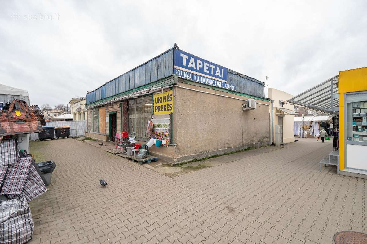Parduodamas parduotuvės pastatas turgavietėje