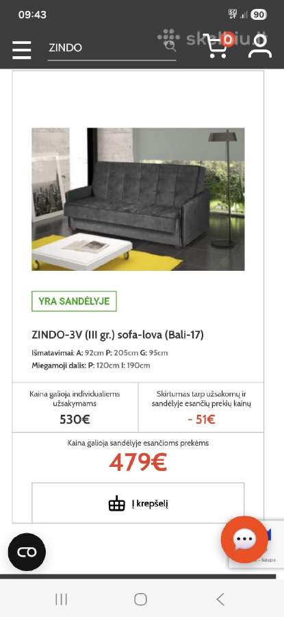 Sofa/lova su foteliais - nuotraukos Nr. 5