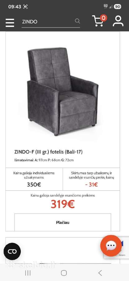 Sofa/lova su foteliais - nuotraukos Nr. 6