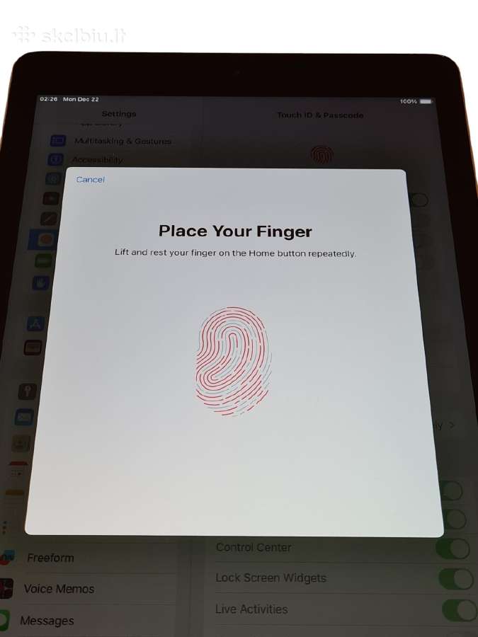 iPad (6th Generation) 32gb +Sim + 3 mėn. garantija - nuotraukos Nr. 5