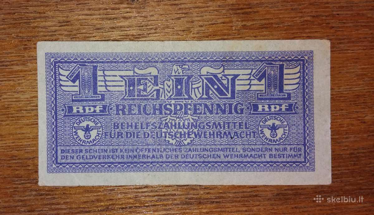Vokietijos 1 reichsphennig banknotas