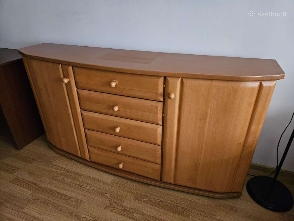 Ąžuolinė komoda - TV staliukas