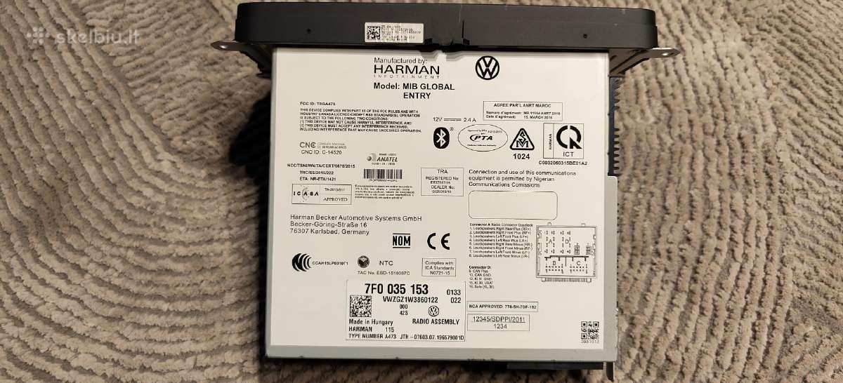 Originalus Oem VW Harman Mib global - nuotraukos Nr. 2