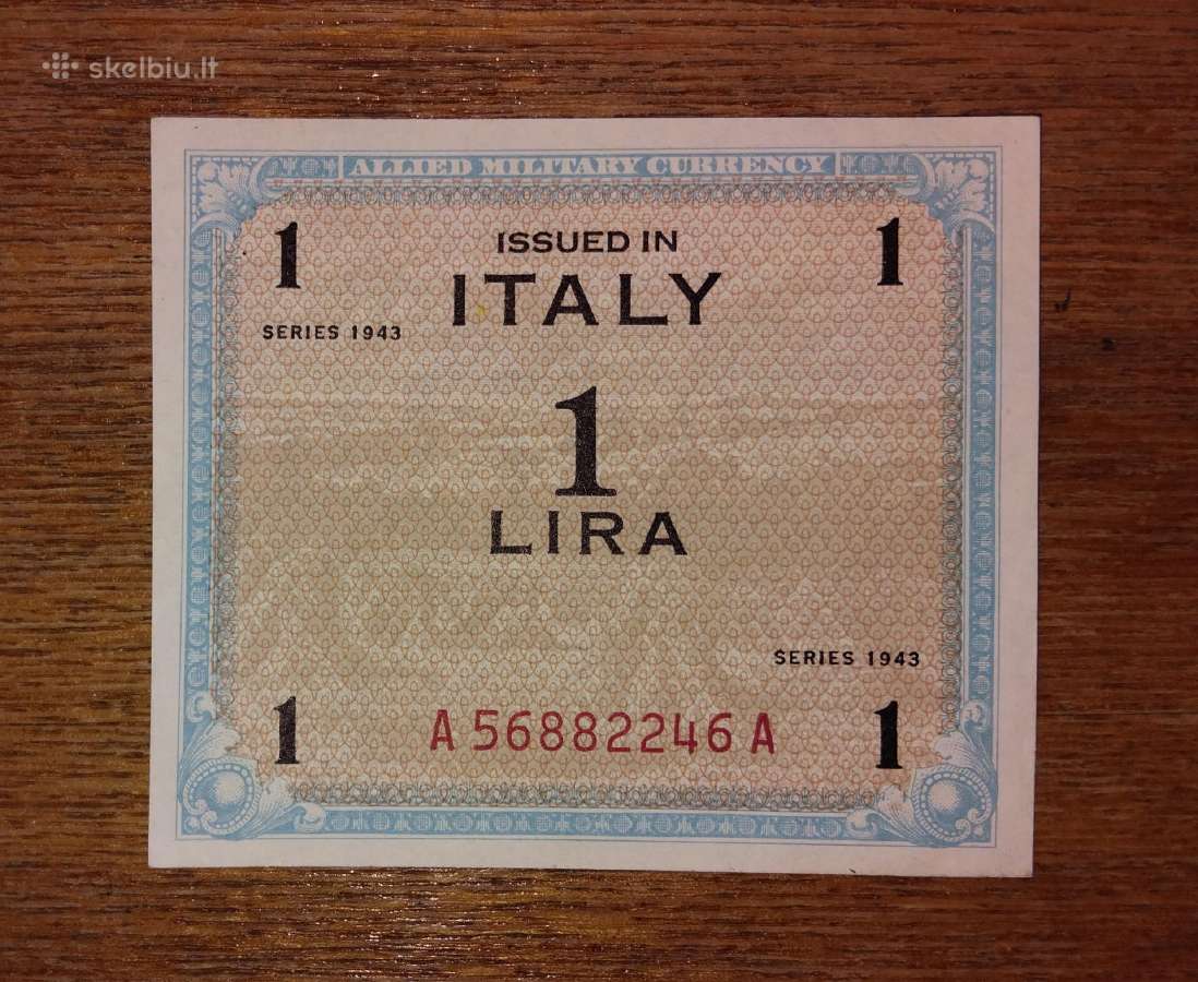 Italijos 1 liros banknotas